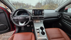 Hyundai Kona Hyundai Kona Premium 64kWh* SOH 96.7%* Кафяв кожен, снимка 8