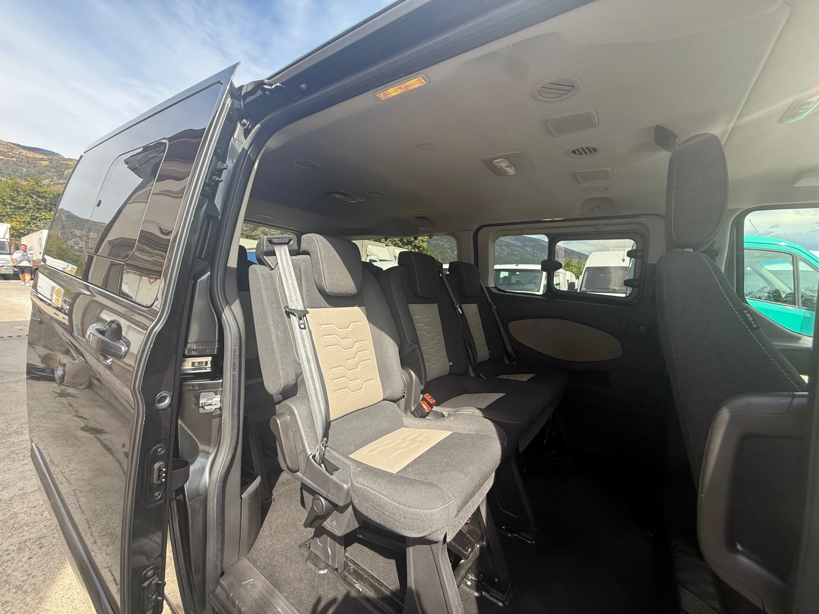 Ford Transit Custom 2хКЛИМА, LUX, 9 МЕСТЕН, LONG, FULL, снимка 6 - Бусове и автобуси - 55942242
