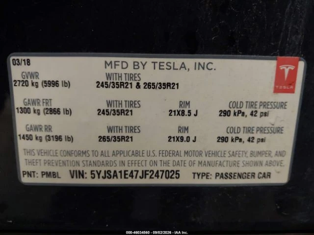 Tesla Model S PERFORMANCE* 100KWH* LUDICROUS, снимка 9 - Автомобили и джипове - 56610581