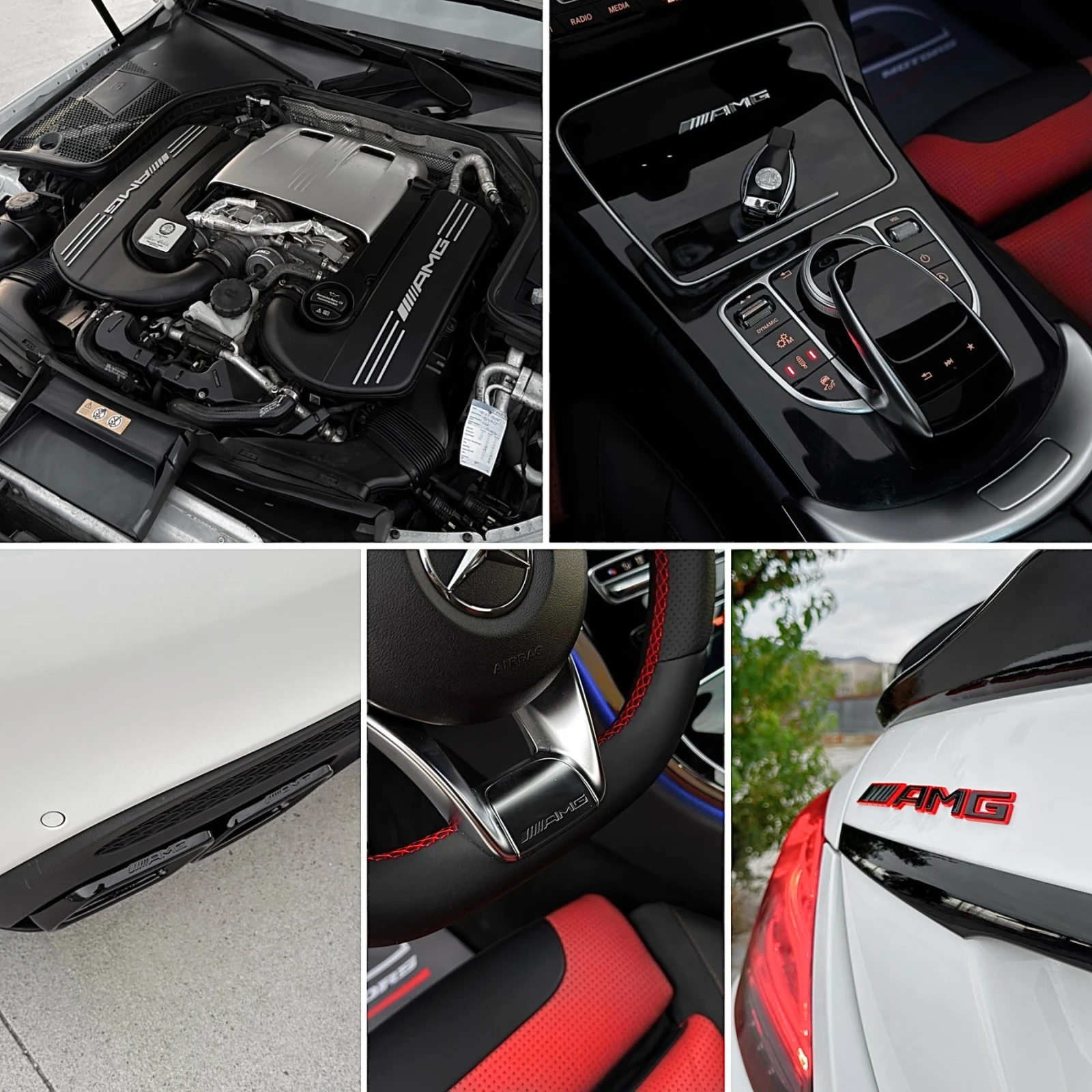 Mercedes-Benz C 63 AMG S/ STAGE 1 - 600ps/ DESIGNO/ 3xTV/ PANO/ 360 CAM/, снимка 12 - Автомобили и джипове - 56132511