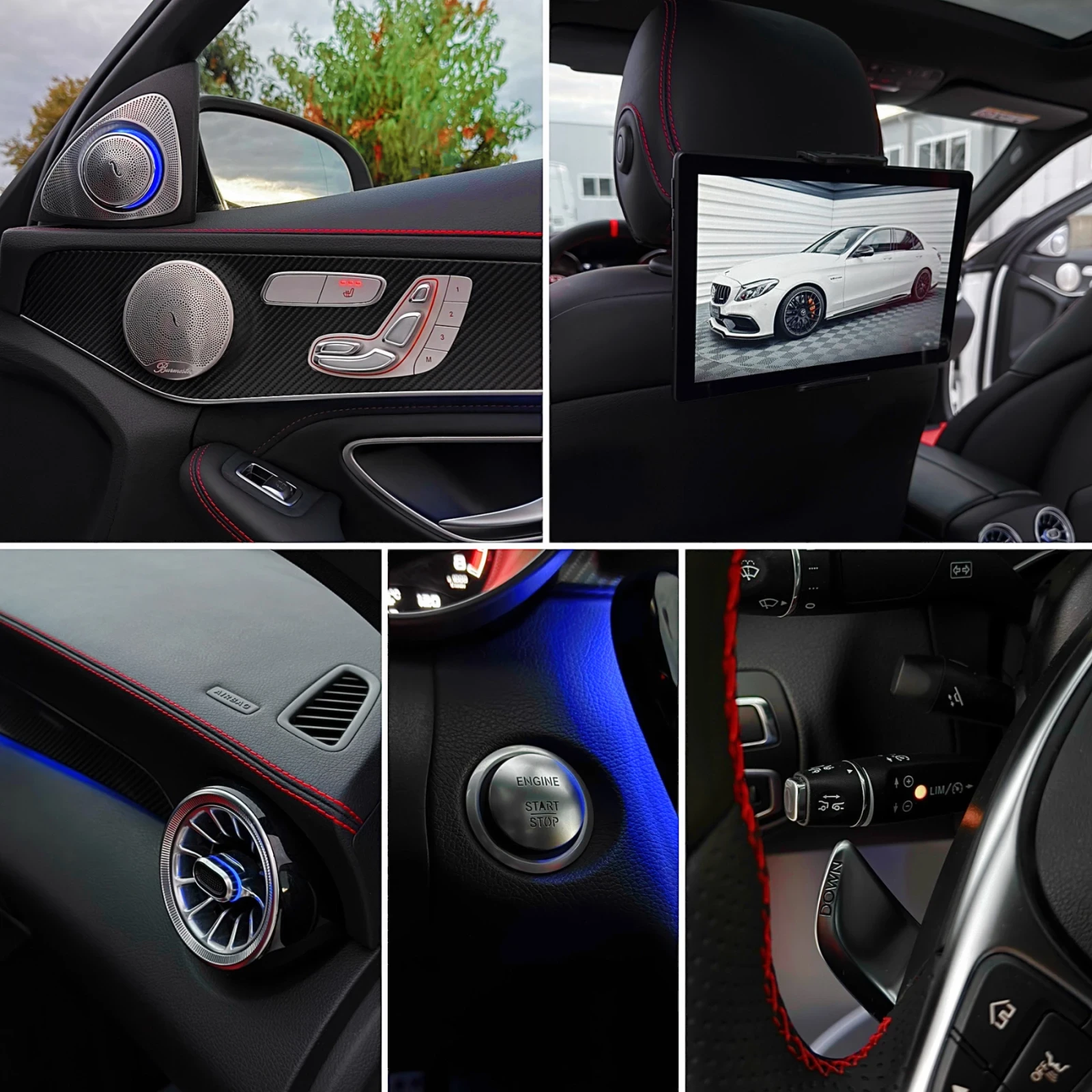 Mercedes-Benz C 63 AMG S/ STAGE 1 - 600ps/ DESIGNO/ 3xTV/ PANO/ 360 CAM/, снимка 13 - Автомобили и джипове - 56132511