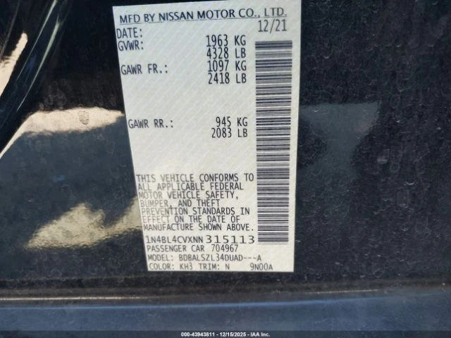 Nissan Altima SR КОЖА/АВТОФИНАНСИРАНЕ ОТ 455 лв на месец - изображение 9