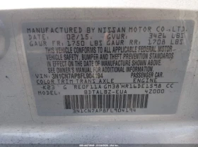 Nissan Versa 1.6L I-4 DOHC, VVT, 109HP Front Wheel Drive, снимка 14