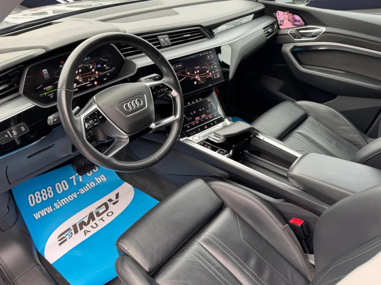 Audi E-Tron 55 HEAD-UP ВИРТУАЛНИ ОГЛЕДАЛА ПАНОРАМА ПОДГРЕВ, снимка 8 - Автомобили и джипове - 56044871