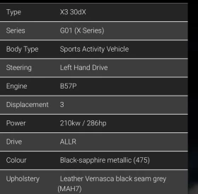 BMW X3 G01 face 30d - 42950 € - 19388976 16