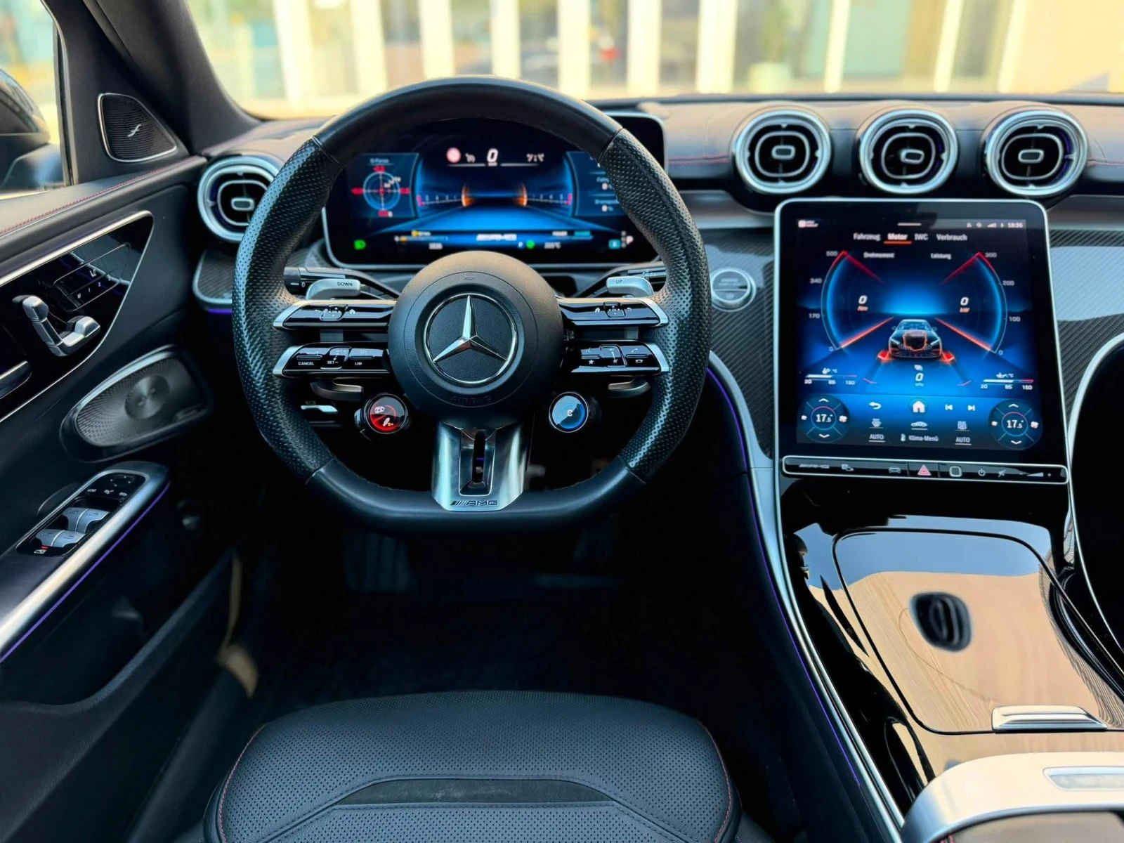 Mercedes-Benz C 43 AMG 4MATIC LED ПАНО BURM HUD 360 ЛИЗИНГ 100%, снимка 9 - Автомобили и джипове - 55247956