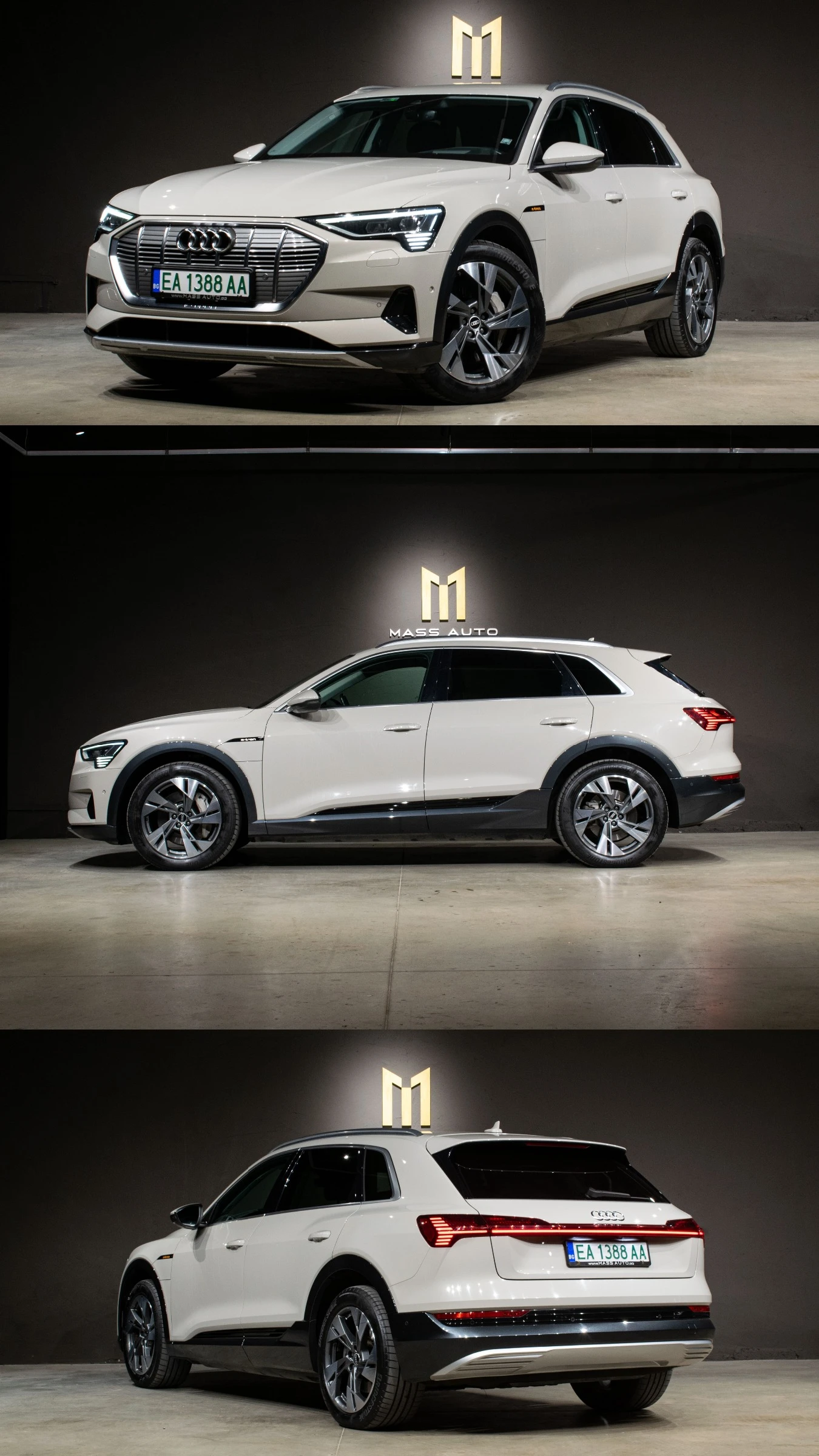 Audi E-Tron 50/71kWh/Quattro/HUD/Distronic/Keyless/Серв.Ист., снимка 3 - Автомобили и джипове - 55901633