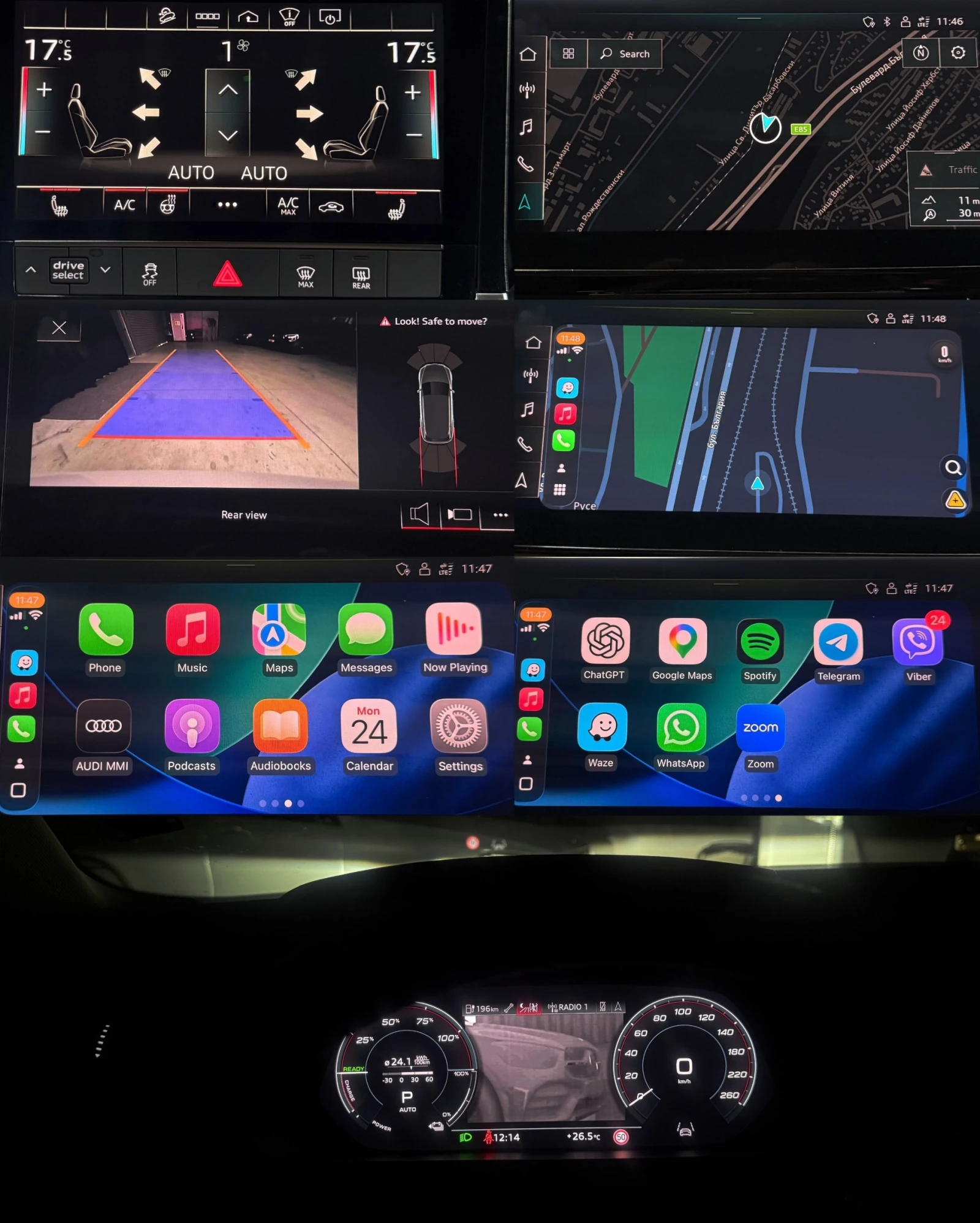 Audi E-Tron 50/71kWh/Quattro/HUD/Distronic/Keyless/Серв.Ист., снимка 11 - Автомобили и джипове - 55901633