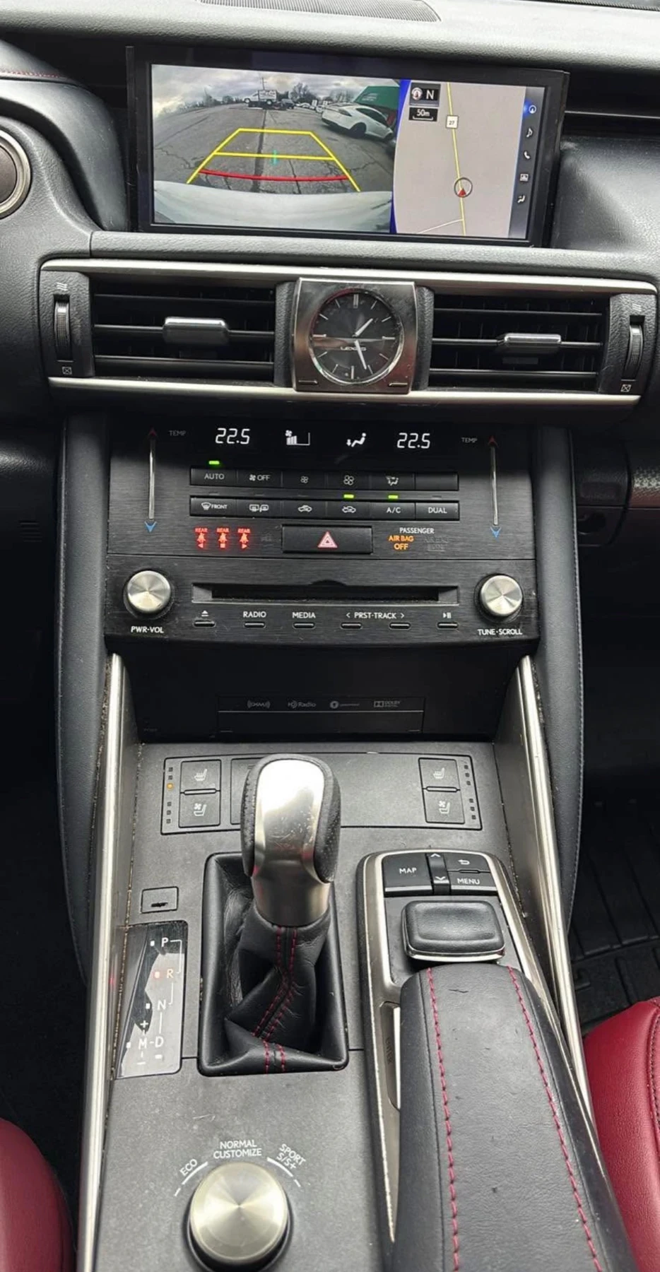 Lexus IS 350 F Sport * * Red Interior * * Обдухване * * Камера , снимка 6 - Автомобили и джипове - 53746953