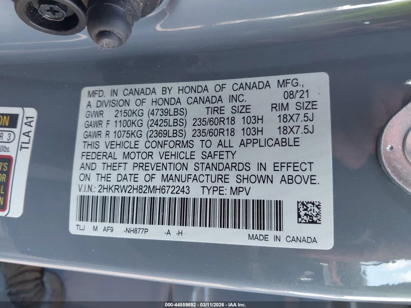 Honda Cr-v 1.5l Awd Ex-L, снимка 9 - Автомобили и джипове - 54256305