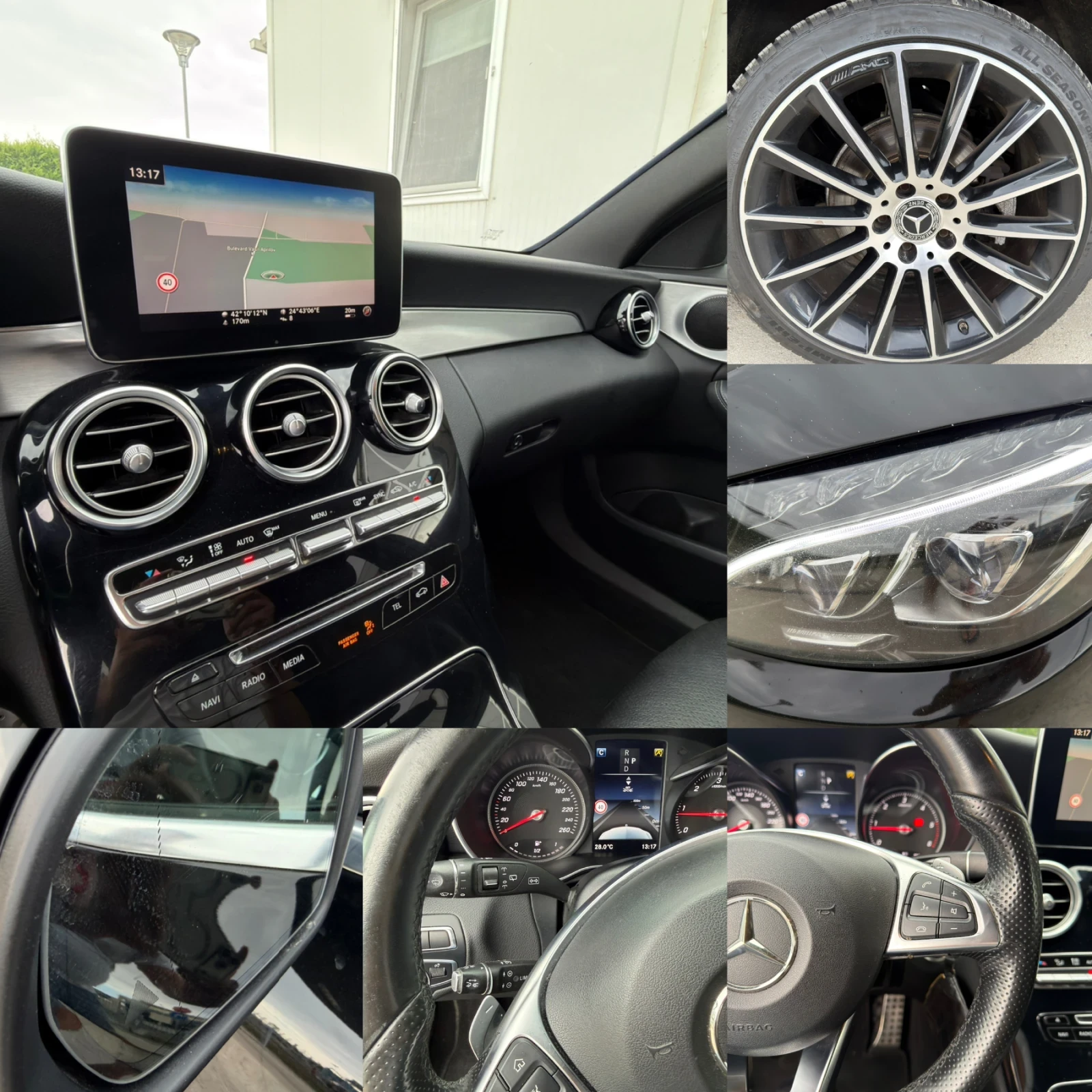 Mercedes-Benz C 250 AMG LINE* Line assist* Мъртва точка* СМЕНЕНА ВЕРИГ, снимка 15 - Автомобили и джипове - 56163929