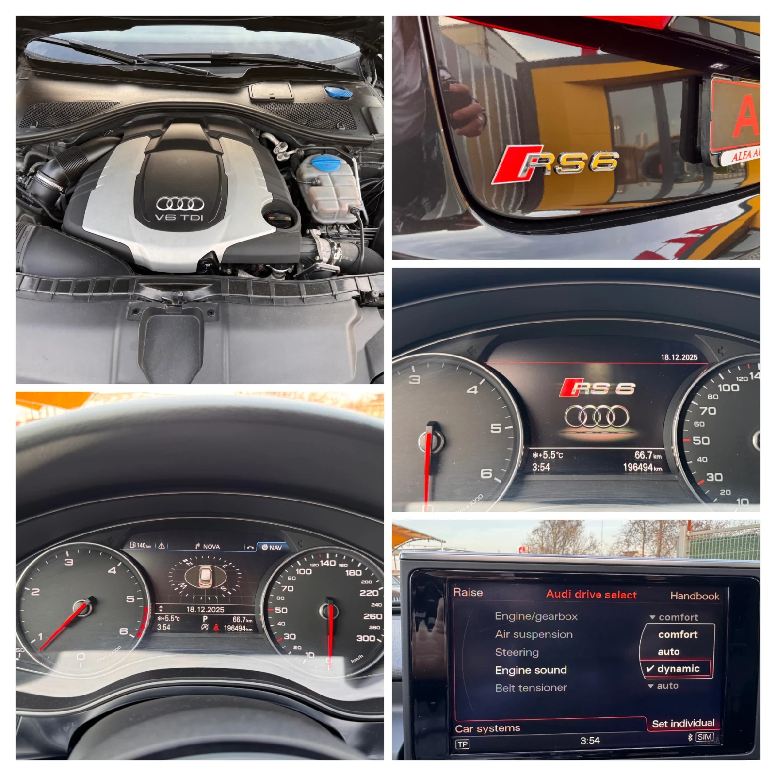 Audi A6 RS6/3.0bi-TURBO/8G//�������� ������/DVD+ TV/���// | Mobile.bg � ����������� 17