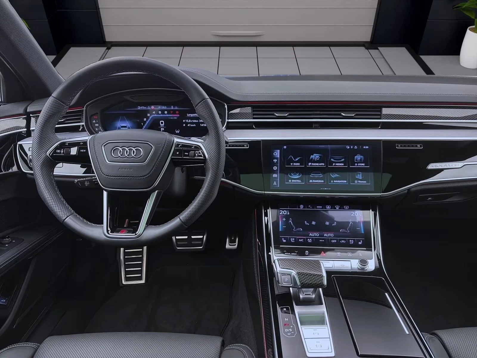 Audi S8 CARBON / BLACK OPTIC/ B&O/ MATRIX/ PANO/ 360/ HUD | Mobile.bg � ����������� 10