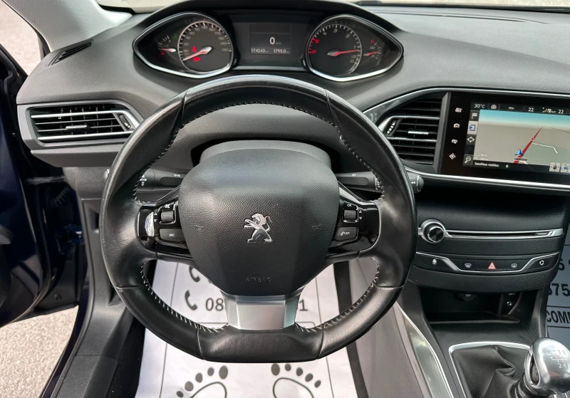 Peugeot 308 1.6-BLUEHDI-NEW-FULL LED-6-speed-NAVI-KOJA-TOP, снимка 8 - Автомобили и джипове - 47463524