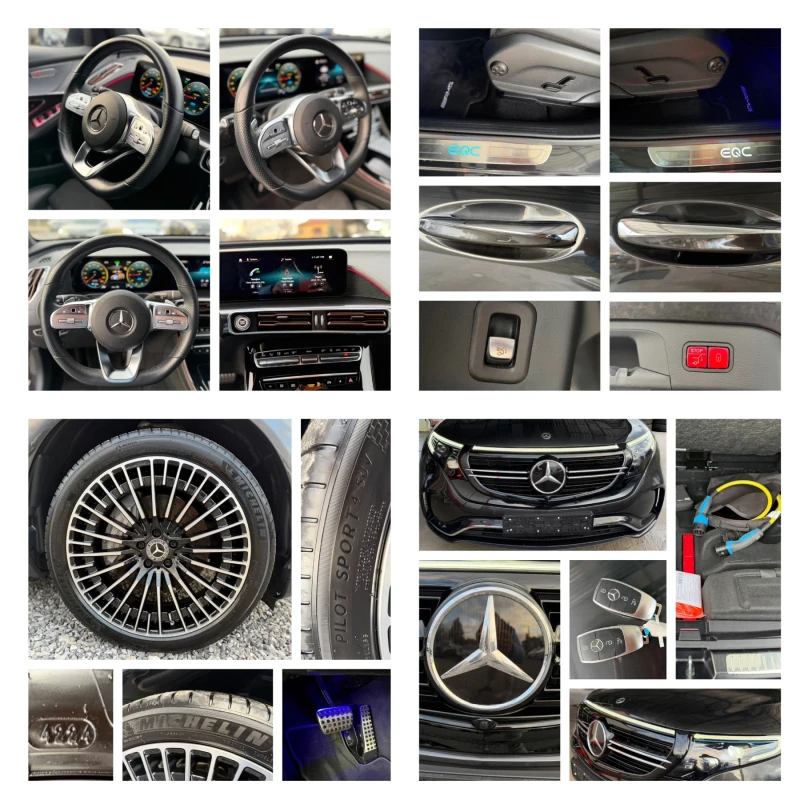 Mercedes-Benz EQC 400, 4-Matic, 85 kWh, AMG, 80 000 Km!(В ГАРАНЦИЯ), снимка 17 - Автомобили и джипове - 53472998
