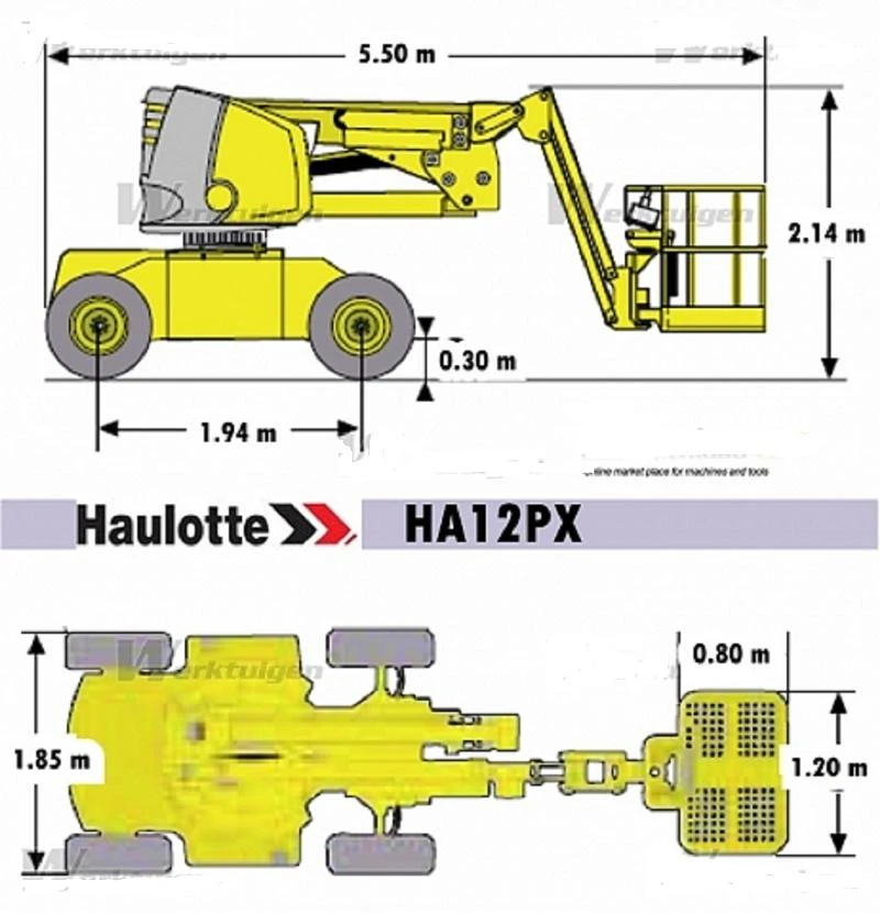 Автовишка Друга марка HAULOTTE HA 12 PX 4x4, снимка 15 - Индустриална техника - 23575468