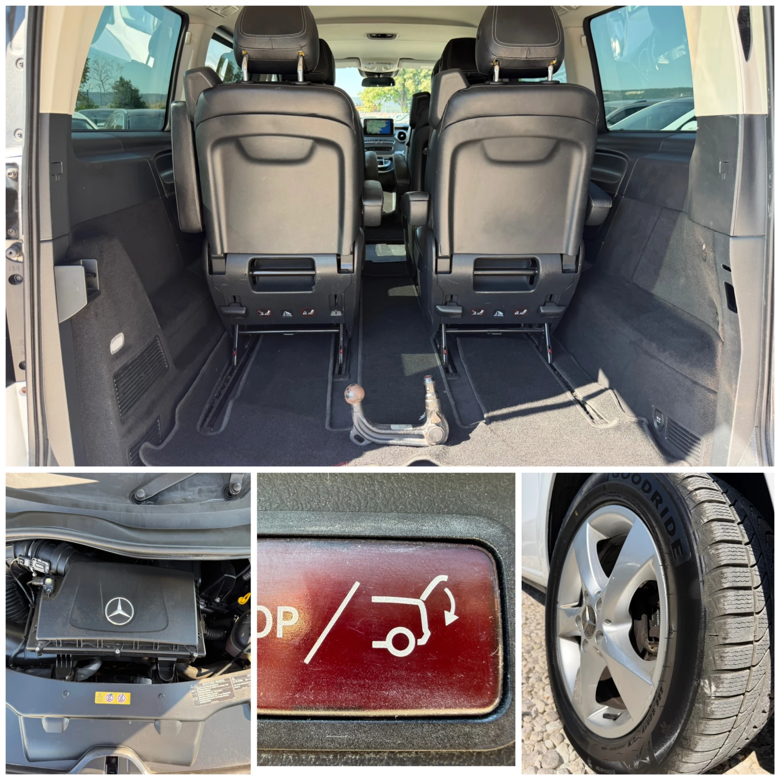 Mercedes-Benz V 250 KOJA NAVI PODGREV OTDUH BURMESTER CAMERA 360 BLIND, снимка 14 - Бусове и автобуси - 55693436