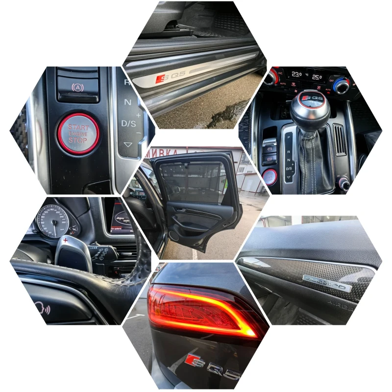 Audi SQ5 313кс/ШВЕЙЦ/165х.км/B&O/Пано/, снимка 16 - Автомобили и джипове - 53100417