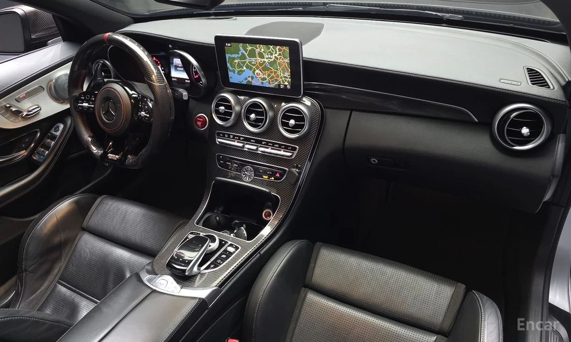 Mercedes-Benz C 63 AMG * CABRIOLET* КОЖА* ПОДГРЕВ* КАРБОН* HEAD-UP* FULL*, снимка 7 - Автомобили и джипове - 54060722