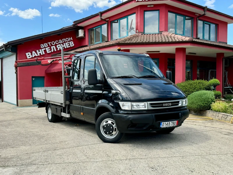 Iveco Daily 3.0HPI* 35c17* Климатик* Кран 3.80 метра, снимка 1 - Камиони - 46721786