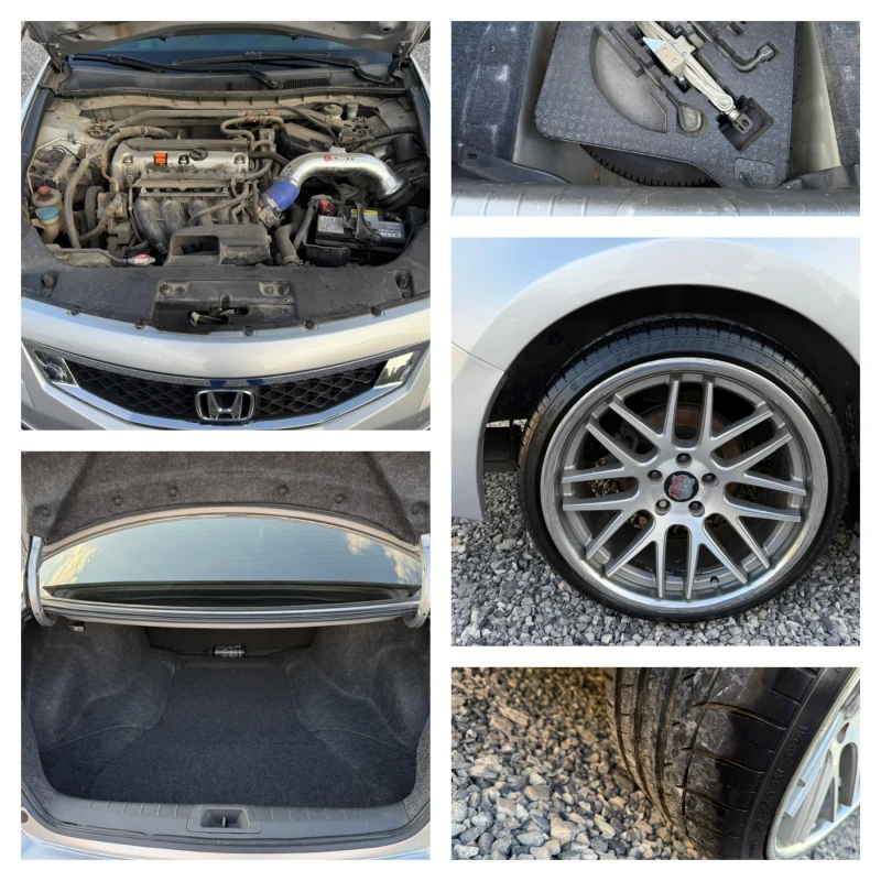 Honda Accord Coupe 2.4 i-VTEC(201 кс)Hави/Камера/Bluetooth/Кожа, снимка 17 - Автомобили и джипове - 51820153