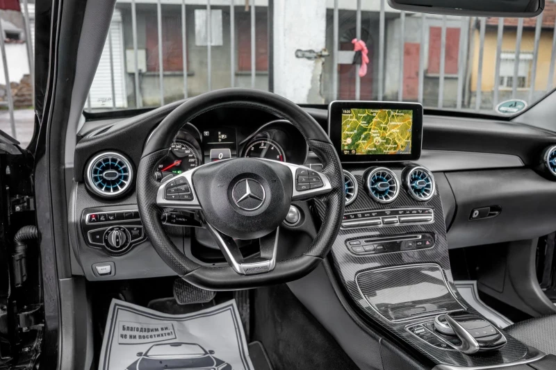 Mercedes-Benz C 220 BlueTEC-AMG-PANORAMA-BURMESTER-HEADUP-KEYLESS-FULL, снимка 13 - Автомобили и джипове - 53476828