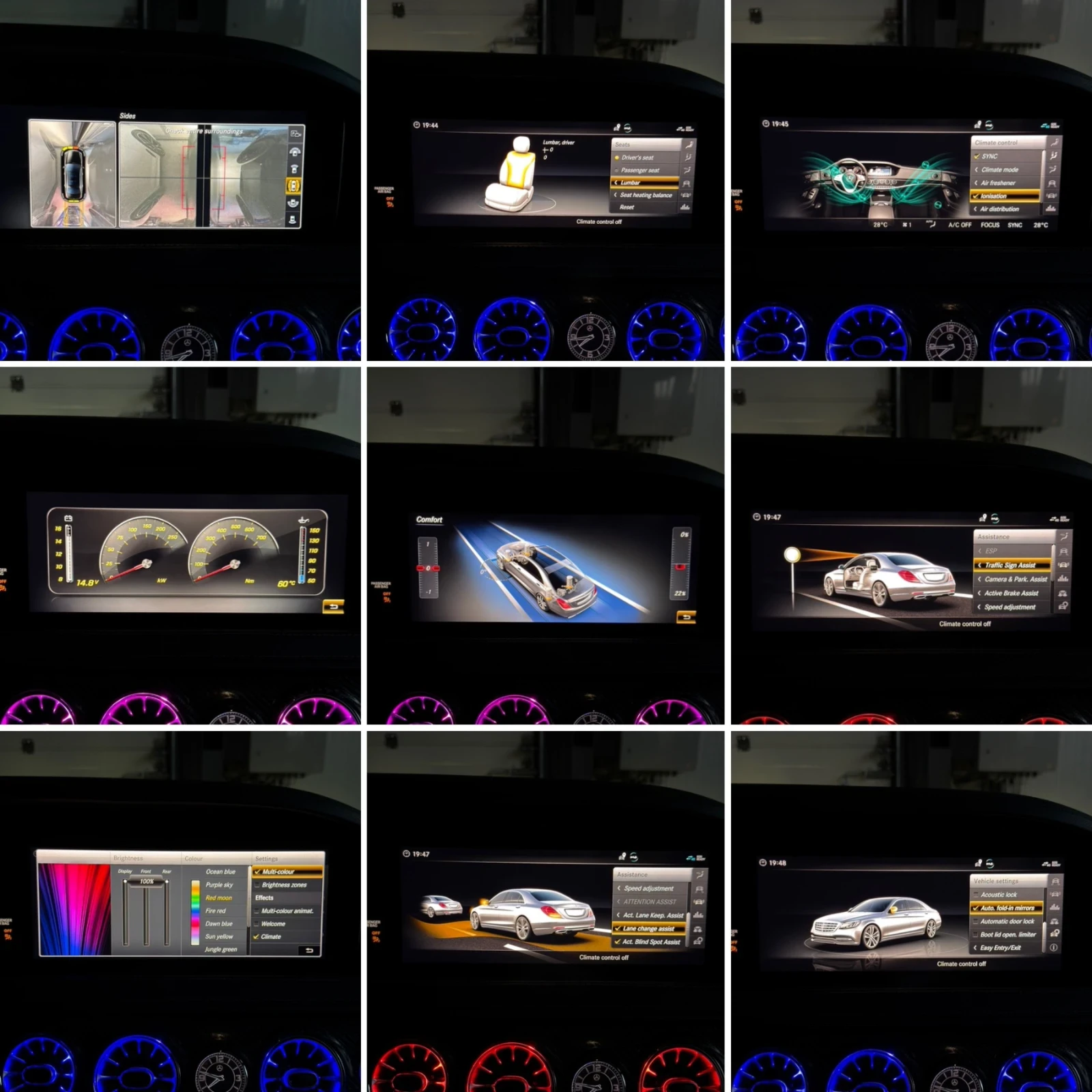 Mercedes-Benz S 350 S63 AMG/ 4MATIC/ PANO/ 9G/ CARBON/ 3xTV/, снимка 13 - Автомобили и джипове - 54182679