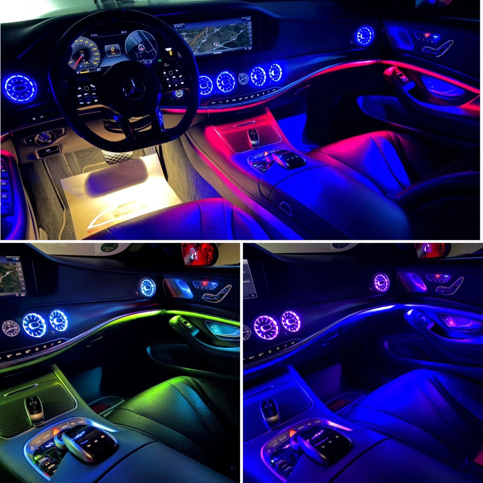 Mercedes-Benz S 350 S63 AMG/ 4MATIC/ PANO/ 9G/ CARBON/ 3xTV/, снимка 16 - Автомобили и джипове - 54182679