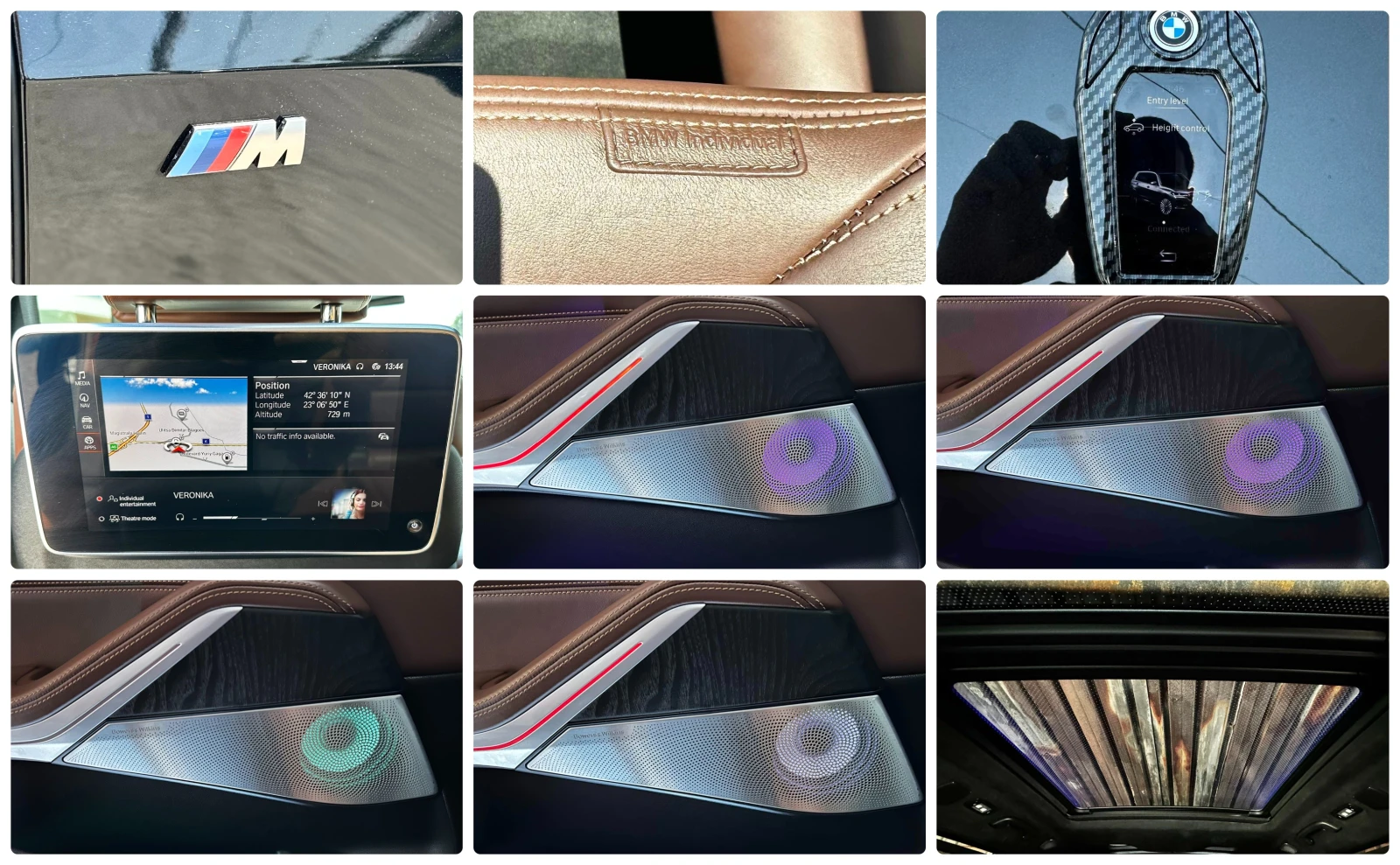BMW X7 M50D 400HP M INDIVIDUAL HUD B&W MASSAGE TV 360', снимка 16 - Автомобили и джипове - 56105865
