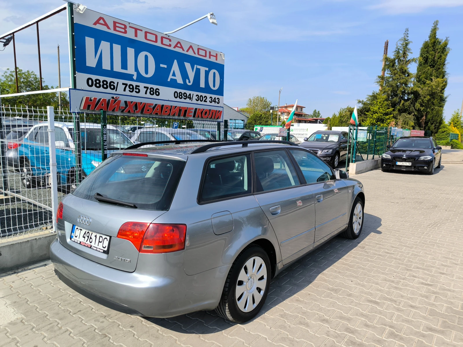 Audi A4 2, 0ТDi-140 к.с.6ckop.РЕГИСТРИРАН, ОБСЛУЖЕН, ПЕРФЕ - изображение 6