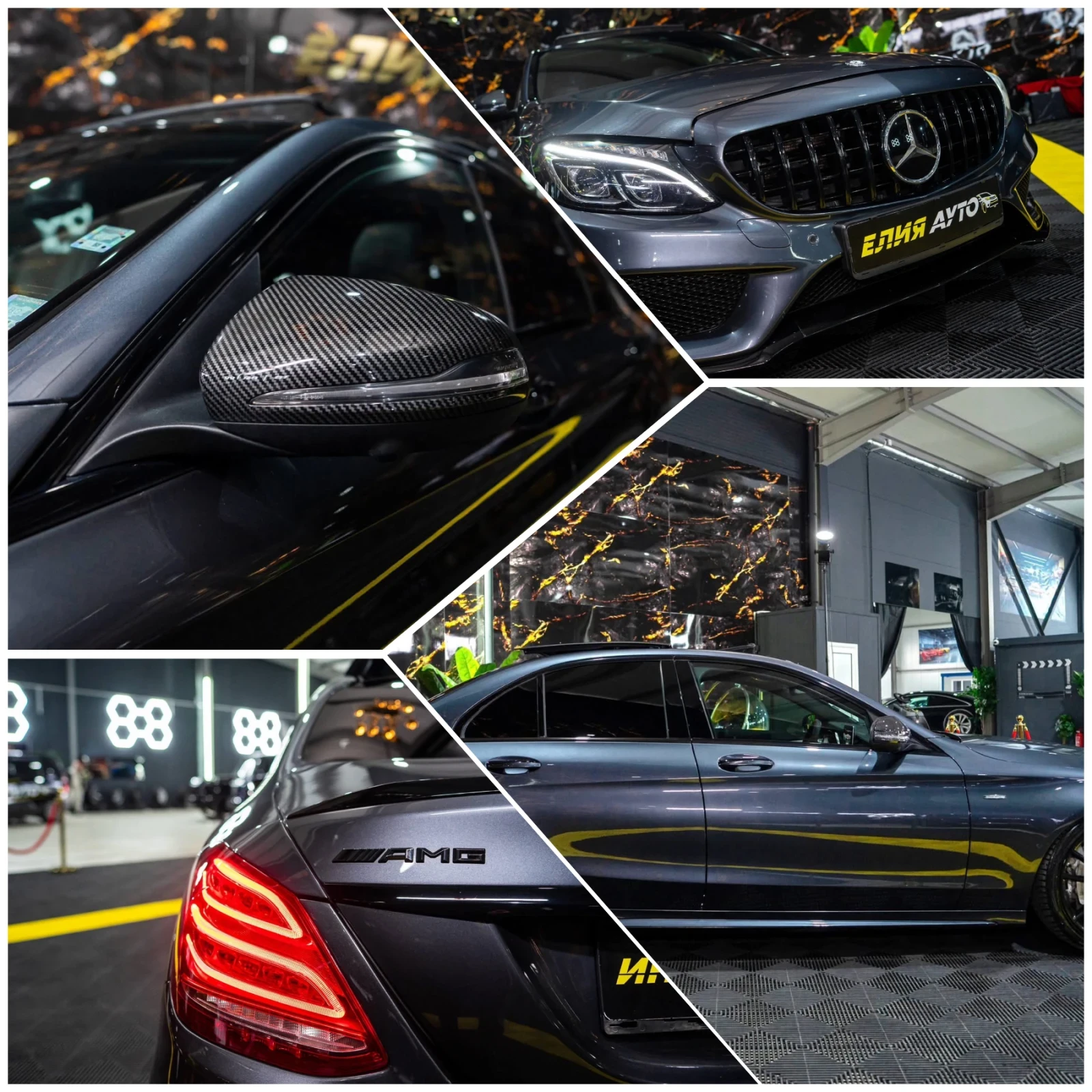 Mercedes-Benz C 43 AMG LED CARBON BURM ПАНО ЛИЗИНГ 100%, снимка 17 - Автомобили и джипове - 54218905