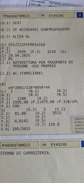 Seat Altea XL-GAZ ORIGINAL - 12399 лв. - 98042715 16