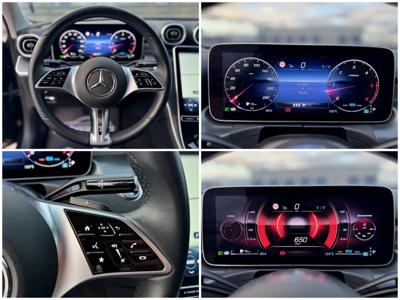 Mercedes-Benz C 220 d= AMG= DISTRONIC= 360* 3D КАМЕРА= BURMESTER= , снимка 15 - Автомобили и джипове - 49533834