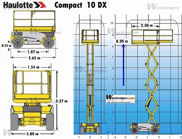 Автовишка Друга марка HAULOTTE COMPACT 10DX  4x4, снимка 16 - Индустриална техника - 42121407