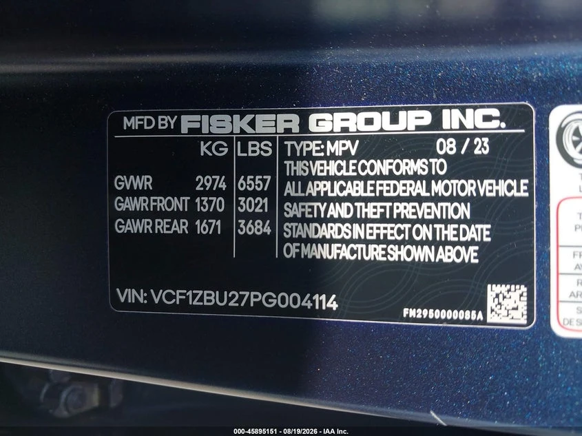 Fisker Ocean One AWD, снимка 9 - Автомобили и джипове - 55935340