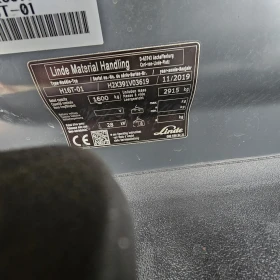 Мотокар Linde H16 evo 2019, снимка 9