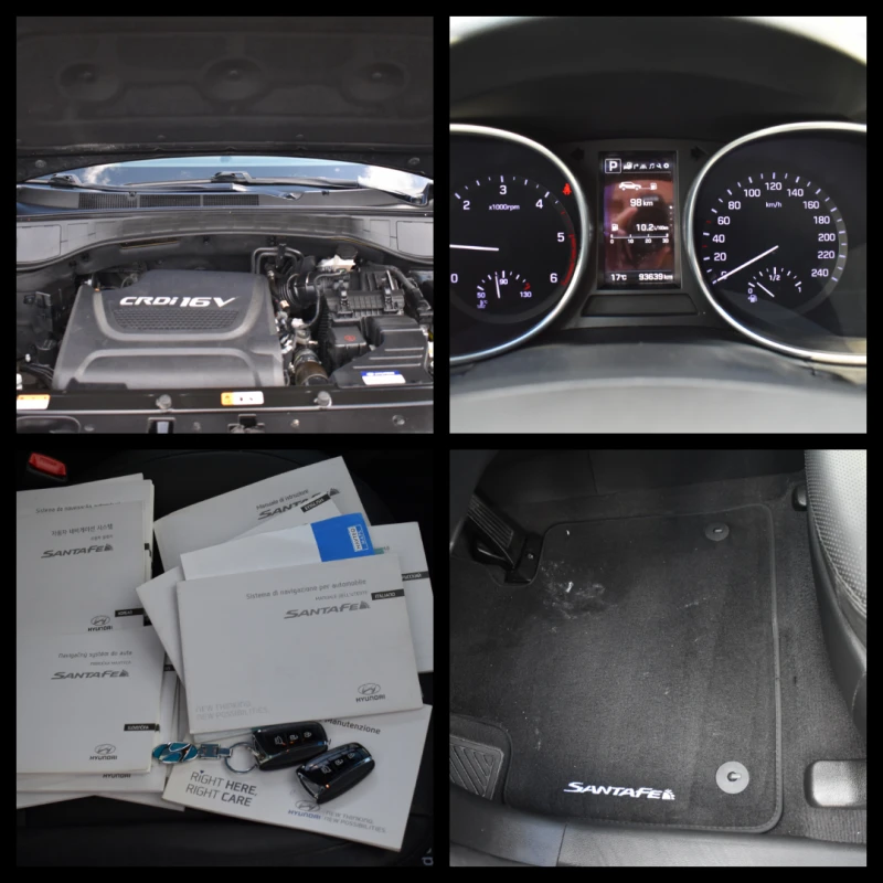 Hyundai Santa fe 2.2GRDI/200kc/4WD/PREMIUM/FULL/93000km/ITALY/НОВ!!, снимка 17 - Автомобили и джипове - 52505510