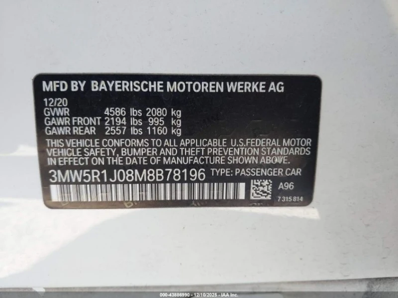 BMW 330 2.0L I-4 DI, DOHC, VVT, TURBO, 255HP Rear Wheel, снимка 16 - Автомобили и джипове - 53077931