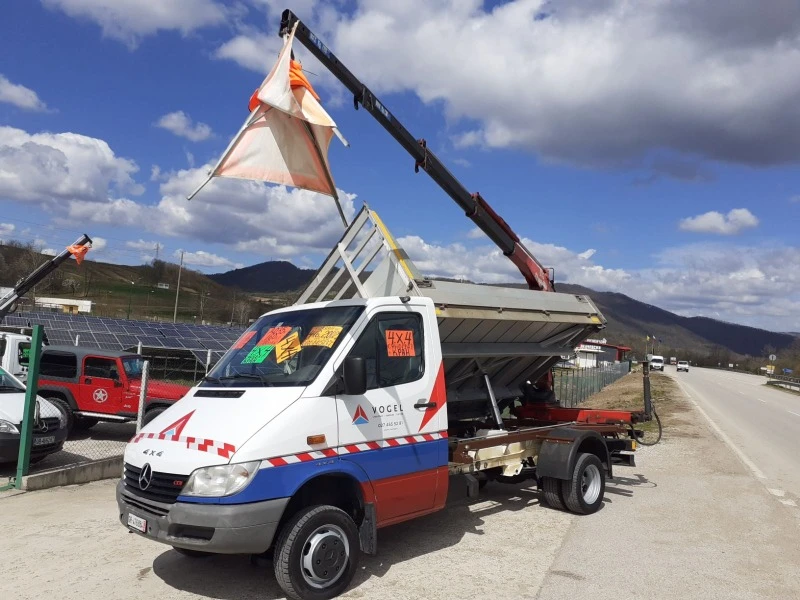 Mercedes-Benz Sprinter 416 4X4САМОСВАЛ С КРАН ШВЕЙЦАРИЯ.7м.2Т                , снимка 3 - Бусове и автобуси - 39675037