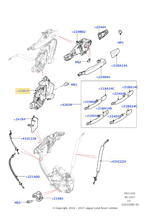 БРАВА ПРЕДНА ВРАТА LAND ROVER DISCOVERY/DISCOVERY/FREELANDER/ EVOQUE/RANGE ROVER SPORT/JAGUAR XF CC9, снимка 2 - Части - 35265488