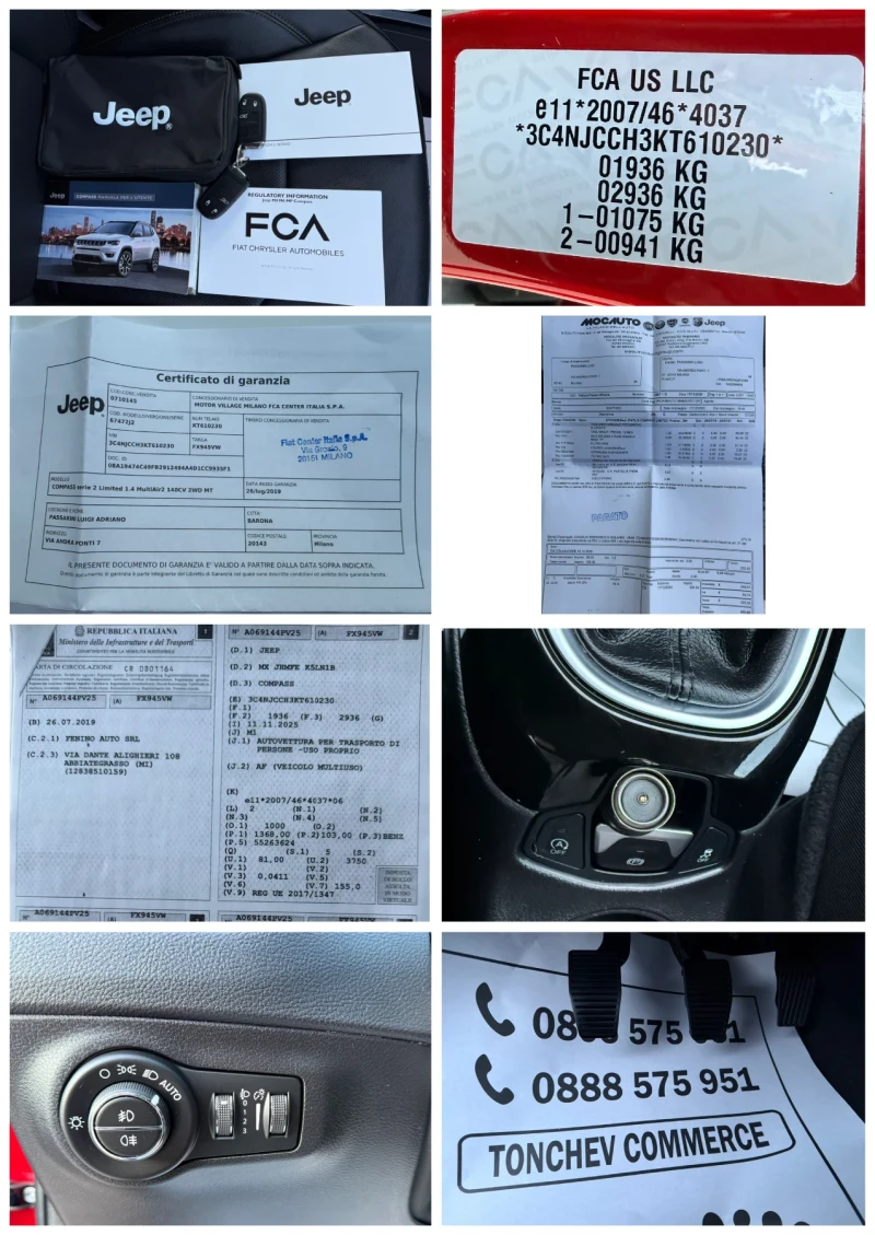 Jeep Compass 1.4-MultiAir2-EURO-6D-123.000km-КАТО ЧИСТО НОВ-ТОП, снимка 16 - Автомобили и джипове - 53153900