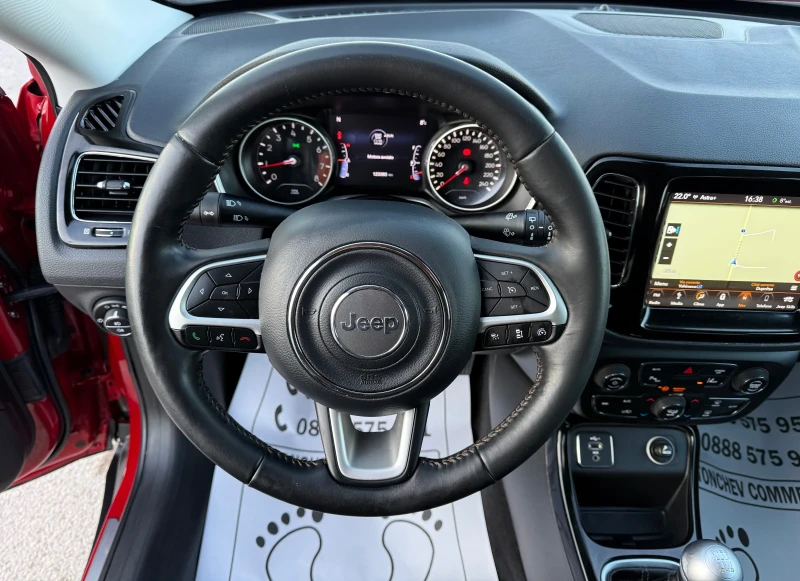 Jeep Compass 1.4-MultiAir2-EURO-6D-123.000km-КАТО ЧИСТО НОВ-ТОП, снимка 8 - Автомобили и джипове - 53153900