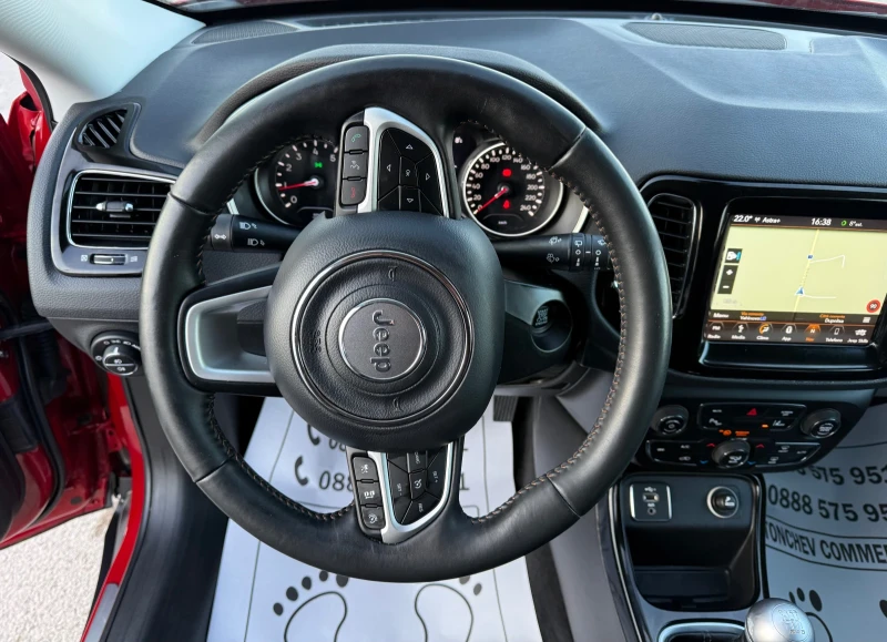Jeep Compass 1.4-MultiAir2-EURO-6D-123.000km-КАТО ЧИСТО НОВ-ТОП, снимка 11 - Автомобили и джипове - 53153900
