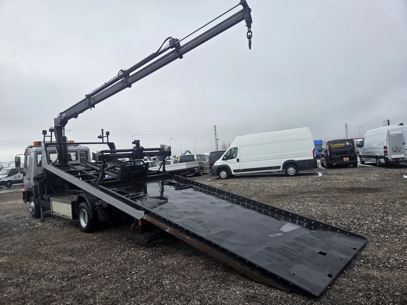 Man 12.224 Платформа, Кран, Вилици - изображение 4