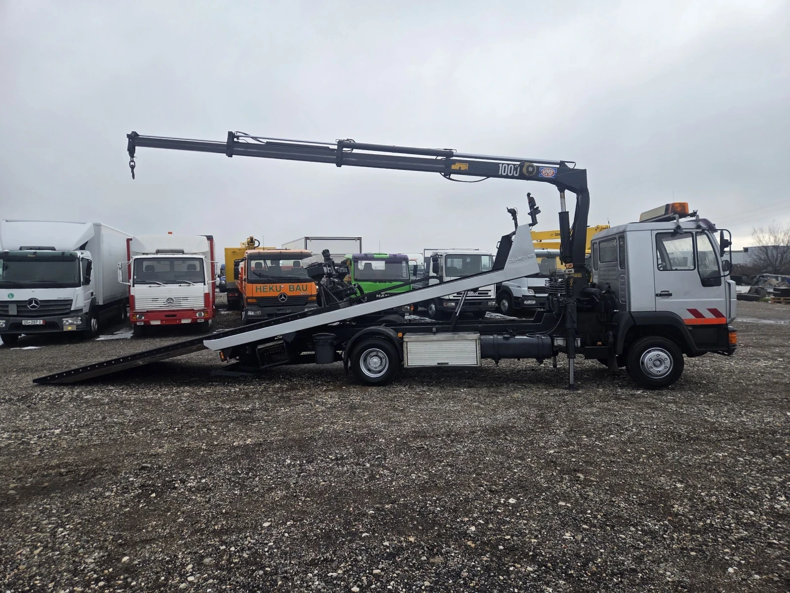 Man 12.224 Платформа, Кран, Вилици - изображение 2