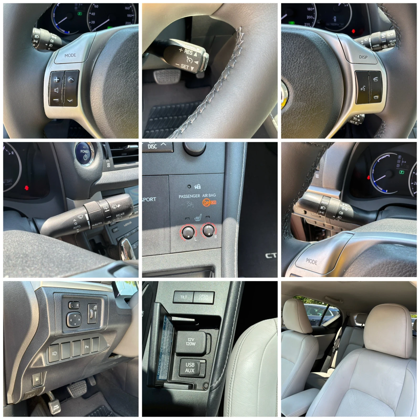 Lexus CT 200h 1.8h 134к.с luxury NAVI Кожа, снимка 11 - Автомобили и джипове - 54873049
