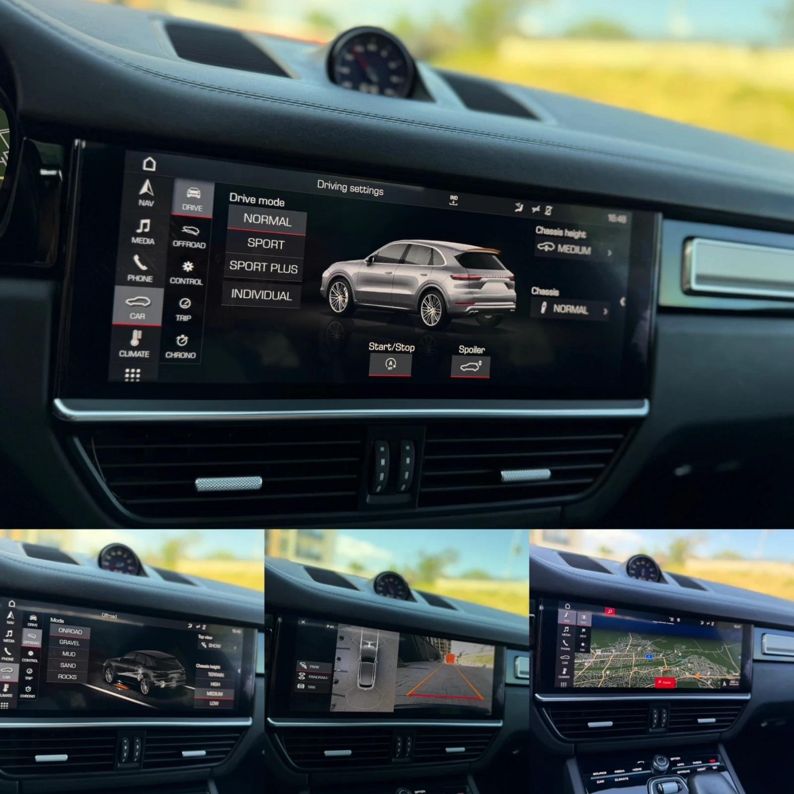 Porsche Cayenne Turbo 550PS Sport Chrono Pack 3ХTV, снимка 14 - Автомобили и джипове - 54430280