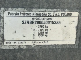 За автомобил Други NIEWIADOW BR2, снимка 7 - Ремаркета - 49515564