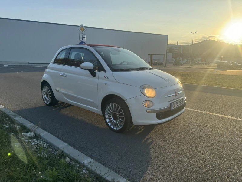 Fiat 500 1.4 Автоматик/Кабрио/Кожа/Климатроник, снимка 1 - Автомобили и джипове - 47908491