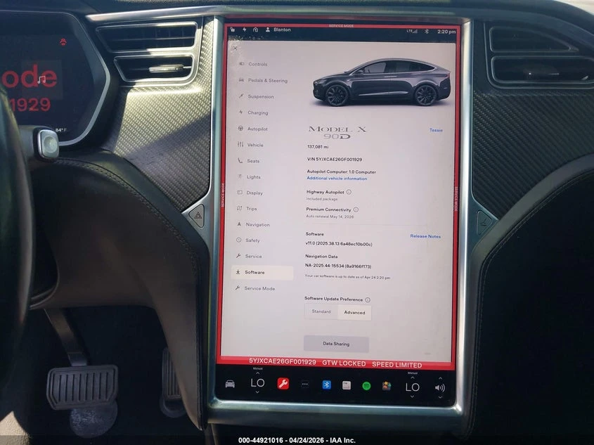 Tesla Model X 60D/70D/75D/90D, снимка 7 - Автомобили и джипове - 55287313